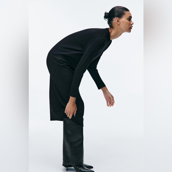 ZARA LONG KNIT DRESS - Picture 2 of 10
